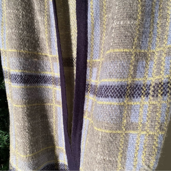 Two by Vince Camuto Mohair Wool Open Vest Plaid Cardigan Small - Picture 6 of 6